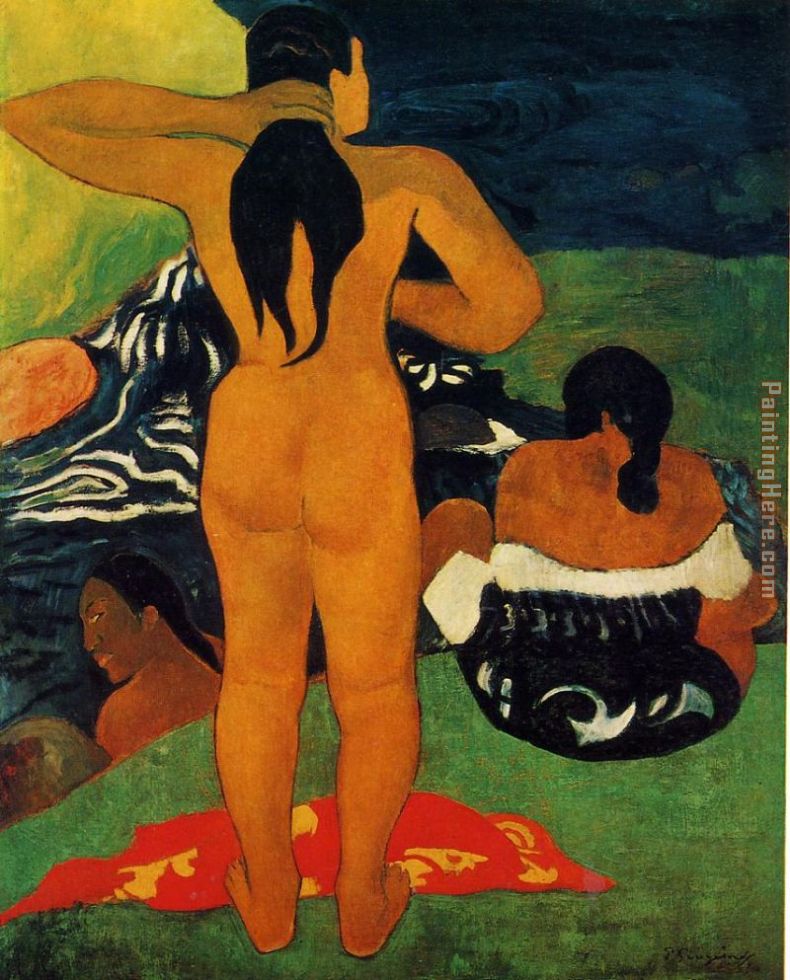 Tahitian Women Bathing painting - Paul Gauguin Tahitian Women Bathing art painting